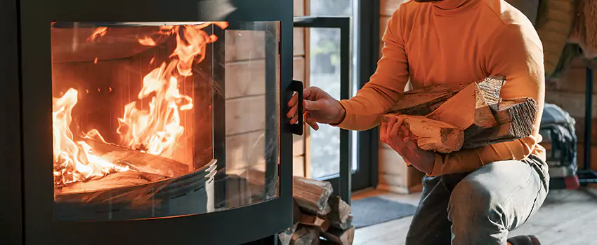 Residential Fireplace Ceramic Glass Installation in Lincoln Park, BC