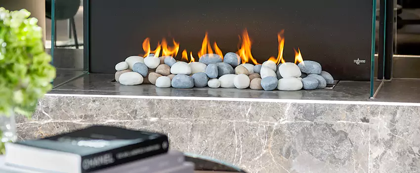 Double-Height Fireplace Design Refurbishment in Lincoln Park, British Columbia